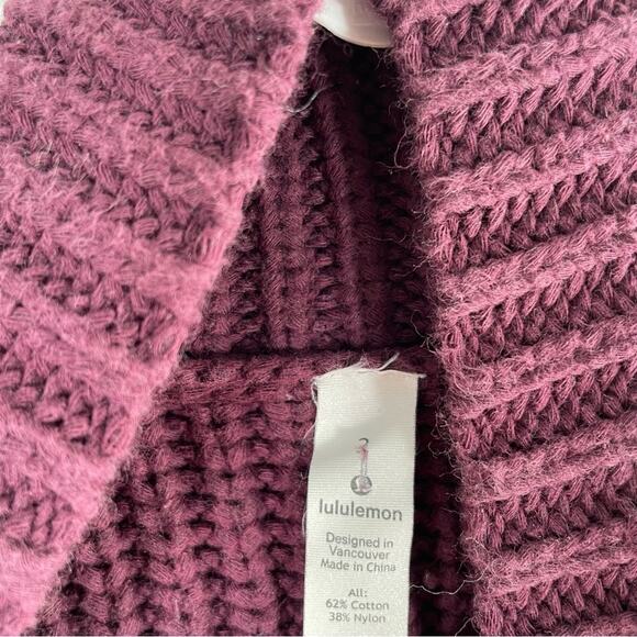 Lululemon Bring The Cozy Chunky Cable Knit Pullover Sweater 2 Dark Adobe - Picture 6 of 14